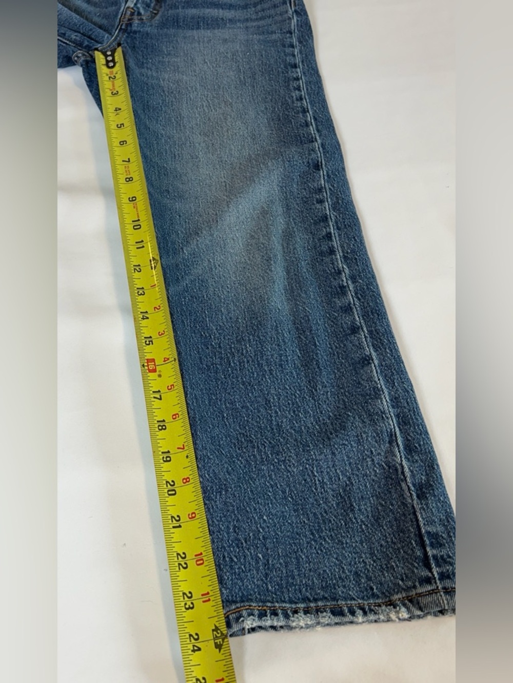 Levi's wedgie straight jeans W27 L26 high rise vintage wash waterless denim - Picture 7 of 14